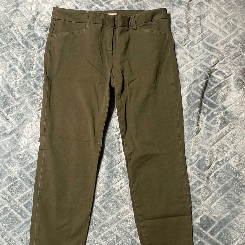 Maurices Smart Green Dress Pants Size 11/12 REG Ankle Skinny